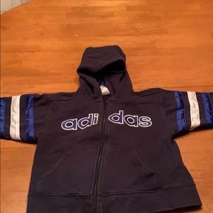 Hooded sweatshirt with the zipper